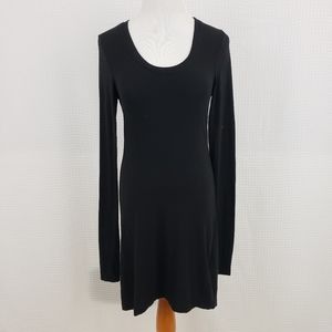 Splendid T Shirt Dress Tencel Supima Cotton Black Stripe Comfy size Medium